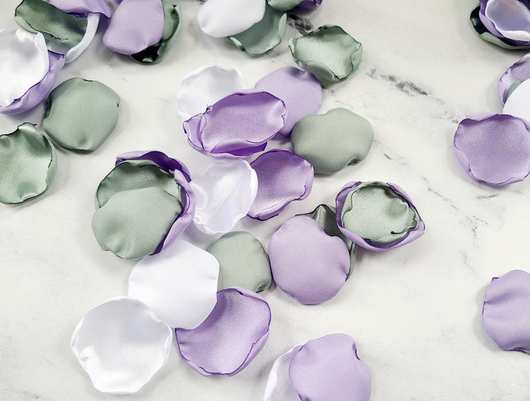 White, Lavender & Sage Rose Petals