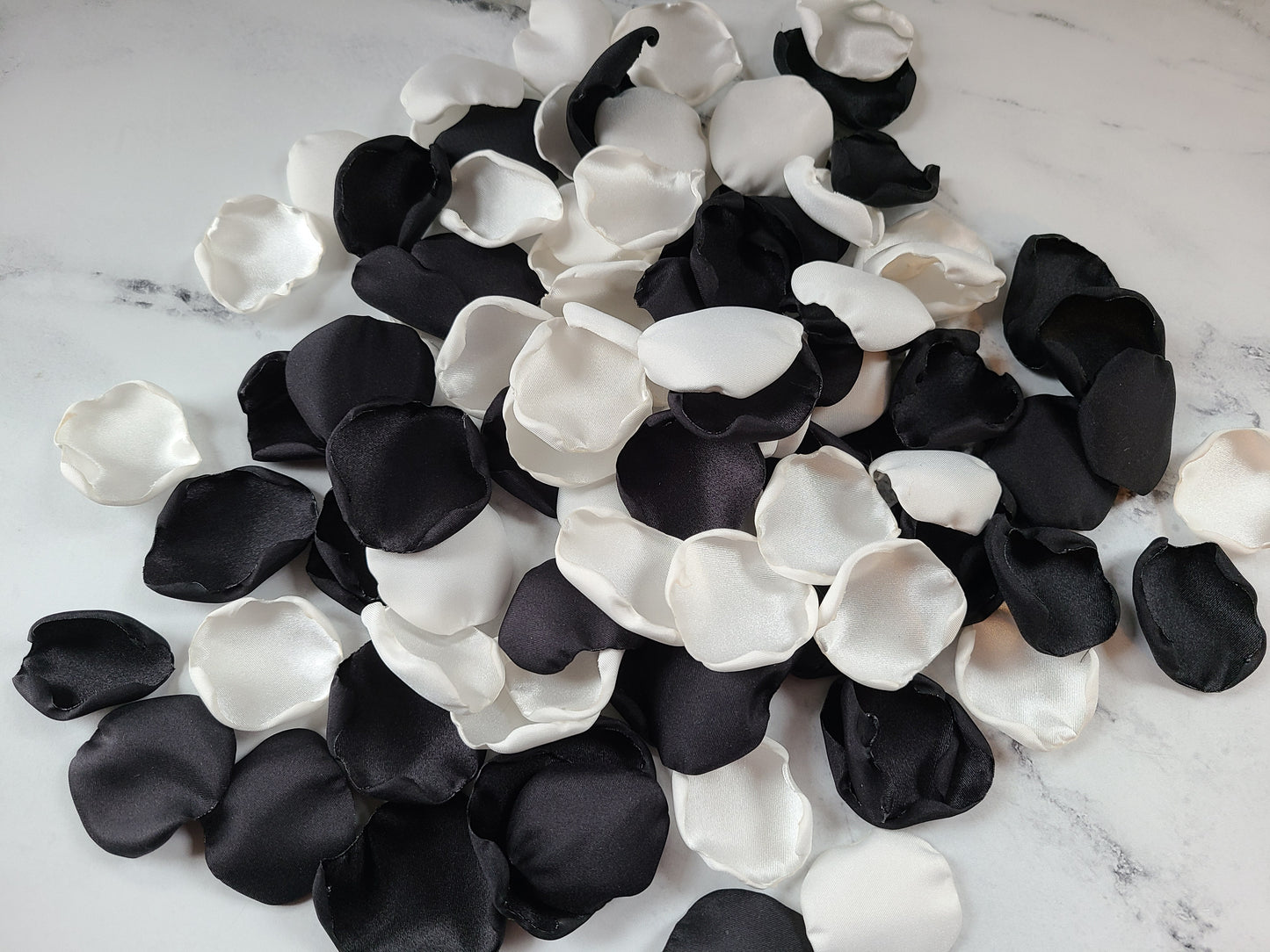 Black Rose Petals for Gothic Wedding Decor, Custom Halloween Table Confetti, Flower Girl Petals