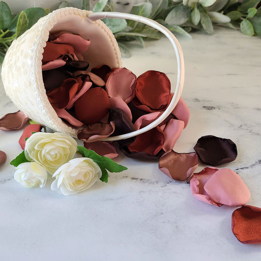 Cinnamon, Dusty Rose, Mauve Rose Petals. Fall Wedding Decor, Cinnamon, Dusty Rose, Mauve Rose Petals. Fall Wedding Decor, bridesmaid box, wedding aisle decor, flower girl petals, glamorous wedding, table confetti