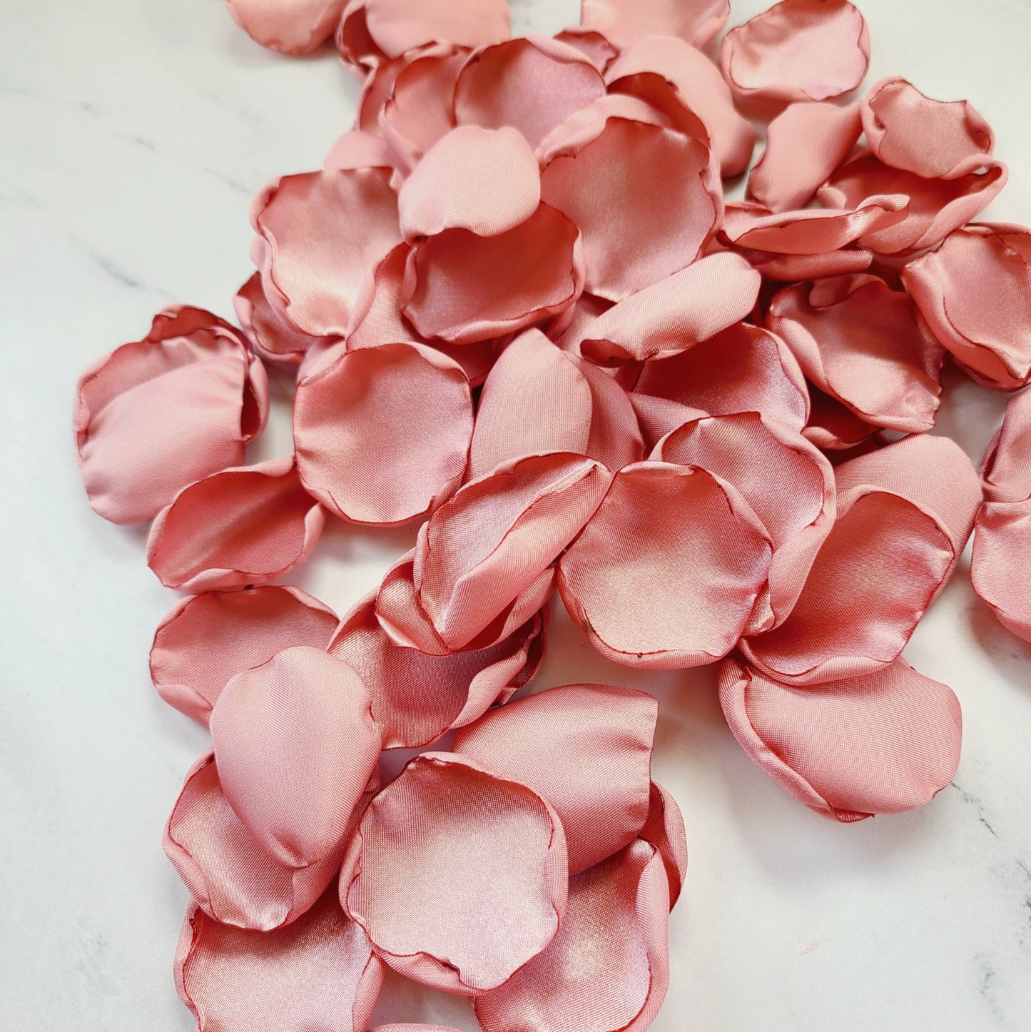 Dusty Pink Rose petals for flower girl basket, engagement backdrop proposal props,