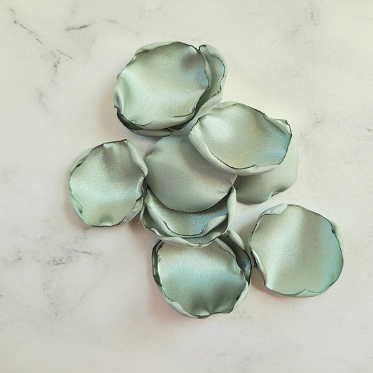 Dusty Sage Rose Petals for Wedding Decor Ideas, flower girl baskets, table confetti, engagement props