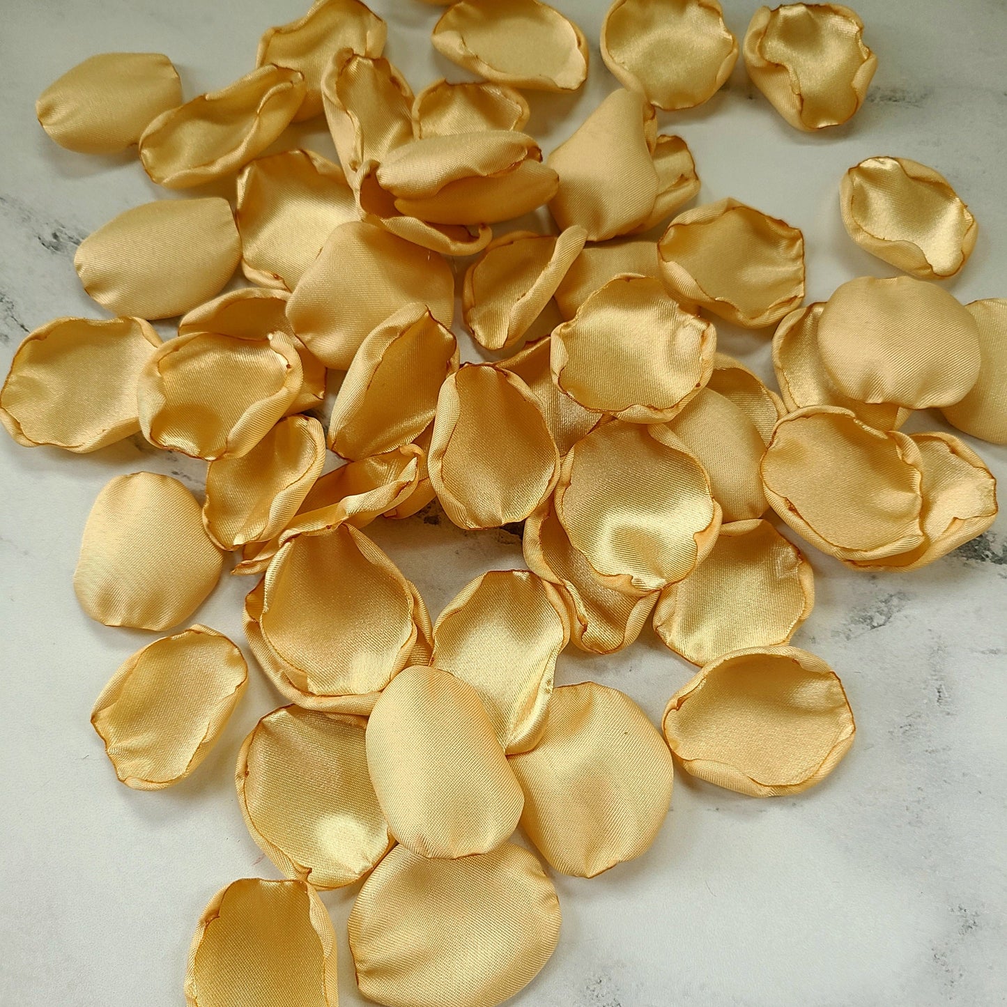 Gold Rose Petals for Flower Girl Basket. 50th Anniversary Event Decor