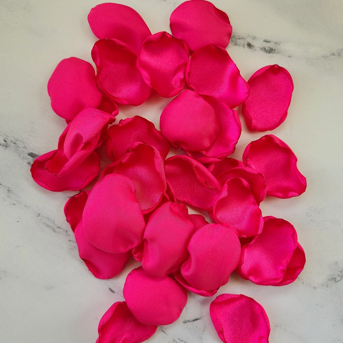Fuchsia pink rose petals for whimsical bridal shower decor, flower girl petals for baskets, table confetti scatter, spring wedding table decor, hot pink flower girl petals