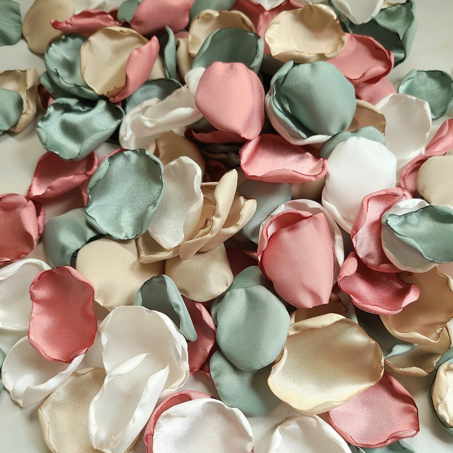 Ivory, Beige, Dusty Rose Pink, Dusty Sage Rose Petals, Boho Wedding Decor Ideas, Flower Girl Petals for Wedding Aisle Decor, table confetti, bridesmaids proposal box