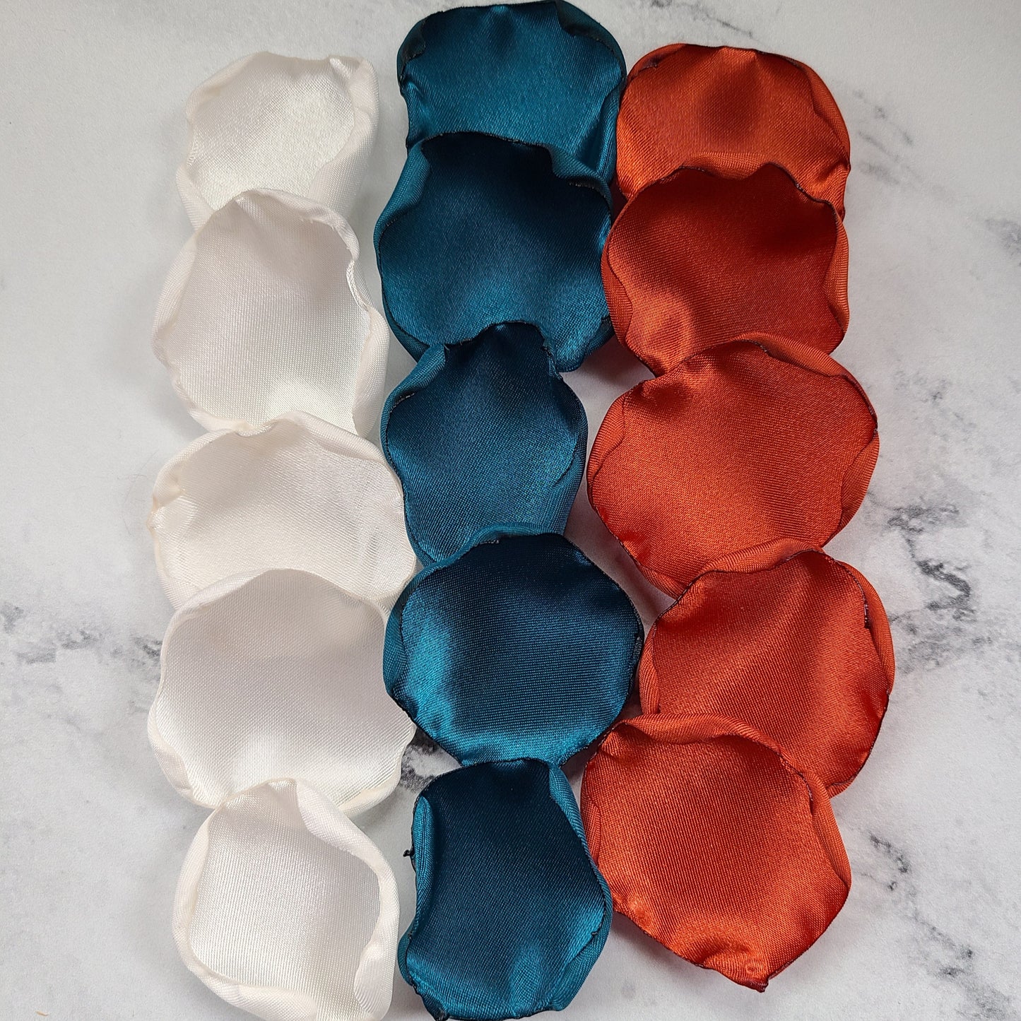 Teal, ivory & Rust Rose Petals for wedding aisle decor, flower girl petals, table confetti, Western wedding decor, Future Mrs bridal brunch decorations, wedding memory table, flower girl baskets, proposal boxes