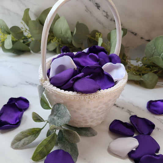 Dark Purple rose petals, table confetti, flower girl petals for tossing, bridesmaid box, gothic wedding decorations, goth bachelorette, Halloween party decor, table centerpieces