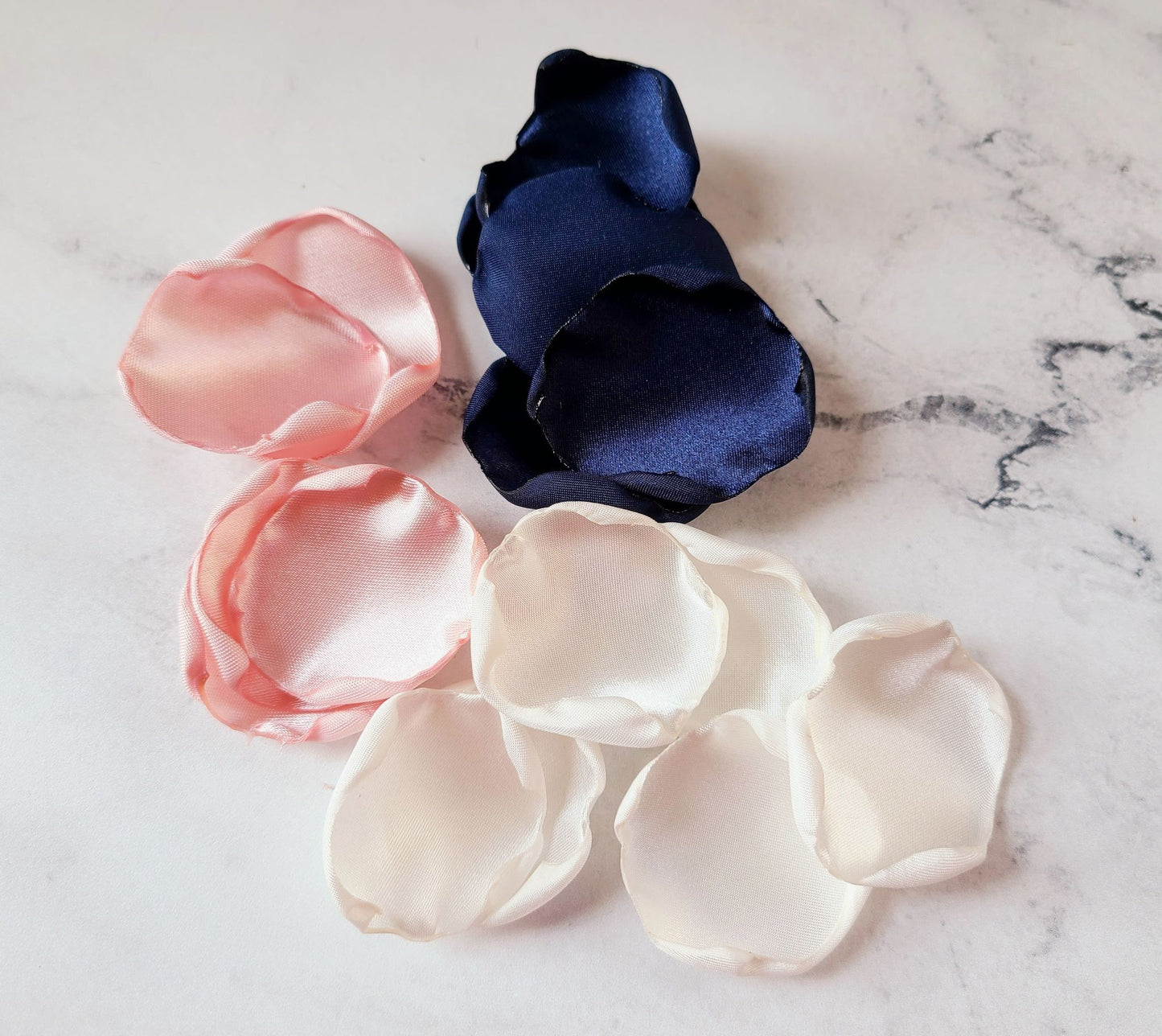 Navy Blue, Blush Pink, Ivory rose petals. I Do Wedding Decor, Flower Girl Petals Navy Blue Rose Petals Blush Pink Wedding Decor, Rose Petals for wedding aisle decor, Bridal Brunch decorations, She Said Yes! Dazed and Engaged, Western wedding decor, table centerpiece confetti
