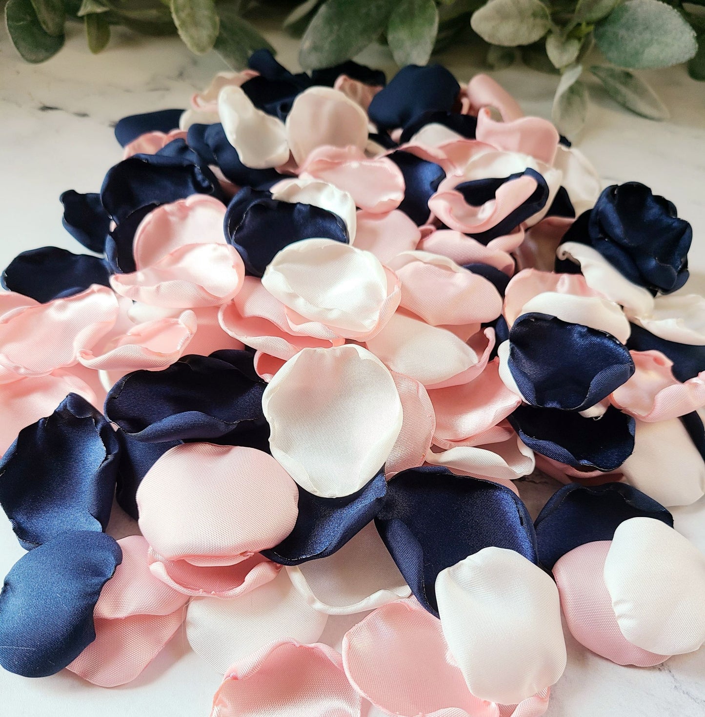 Flower Girl Petals Navy Blue Rose Petals Blush Pink Wedding Decor