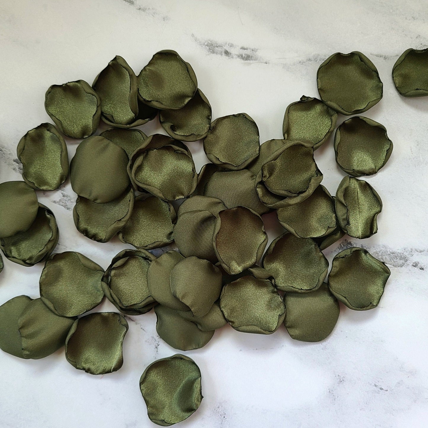Olive Rose Petals for Fall Wedding Decor Ideas, flower girl basket, table confetti