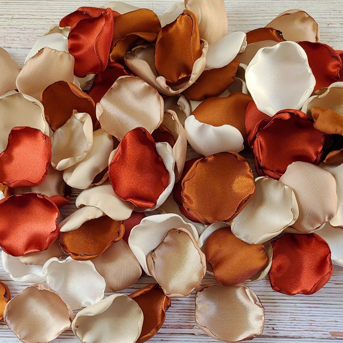 Rust Terracotta Rose Petals for boho Wedding decor