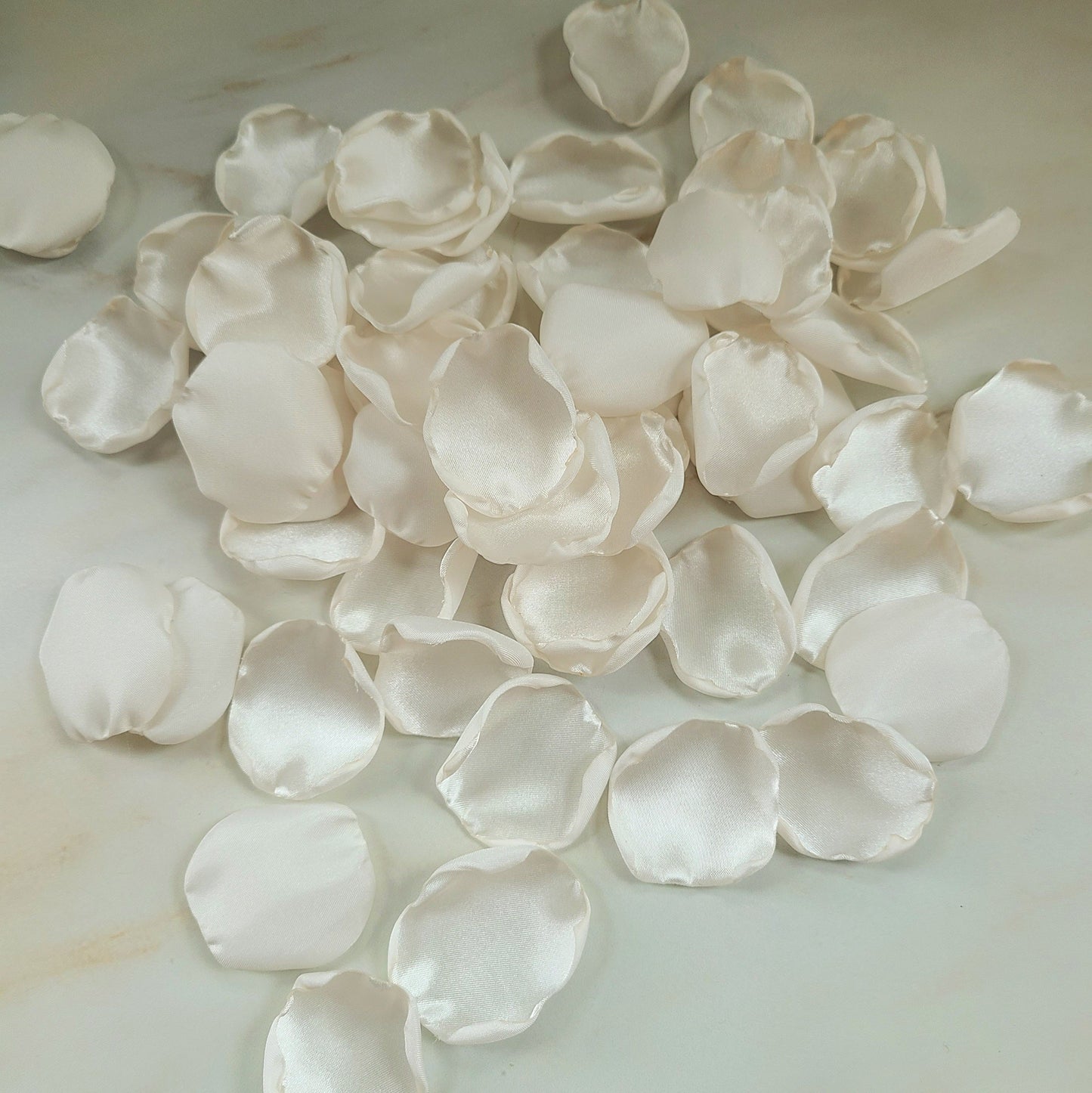 off White, Ivory Rose Petals Wedding Decor Ideas, Memory Table Decorations, Confetti
