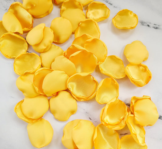 Sunflower Yellow Rose Petals for Fall Wedding Decor, Custom Aisle Decorations, Proposal Props & Table Confetti