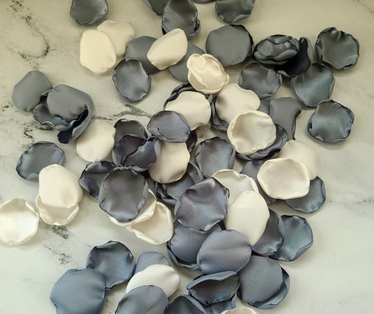 Dusty Blue Rose Petals for Fall Boho Wedding Decor, Flower Girl Petals for a Garden Inspired Wedding, Bridal Brunch, Table Confetti