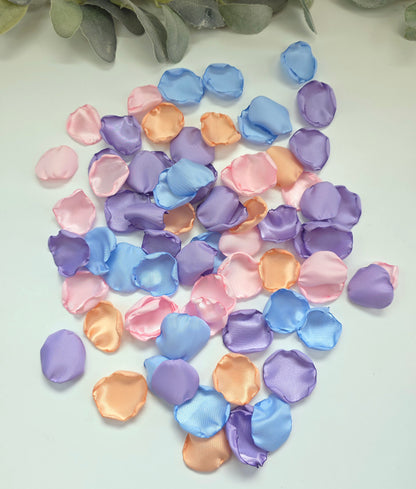 Lilac, Sky Blue, Peach and Pink Rose Petals, Whimsical Wedding Ideas