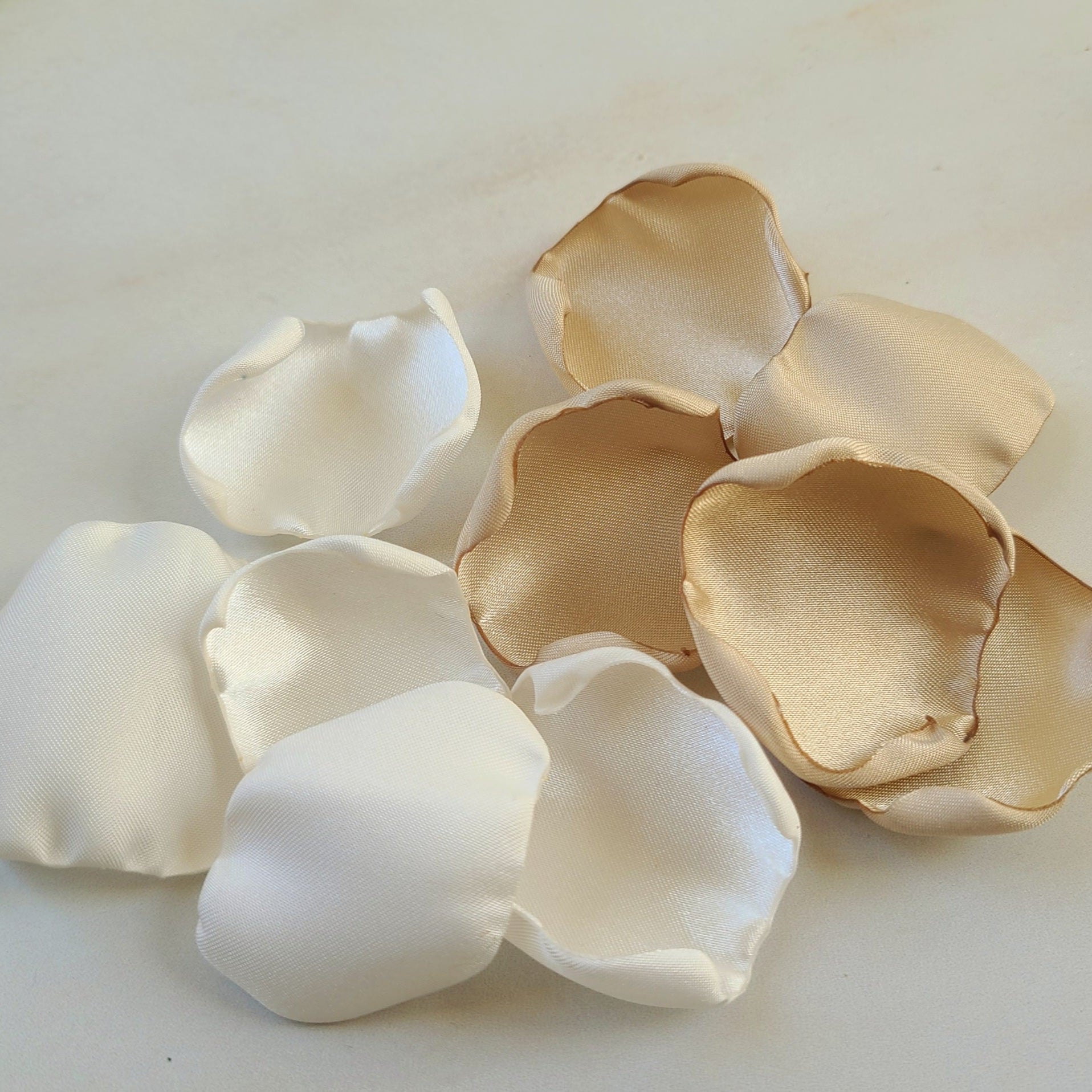 Beige and ivory flower girl petals for wedding aisle decor, Beige and Ivory Rose Petals for flower girl basket, boho wedding ideas, engagement props, western wedding aisle decor, lantern centerpiece petal decor, bridesmaid box, engagement props