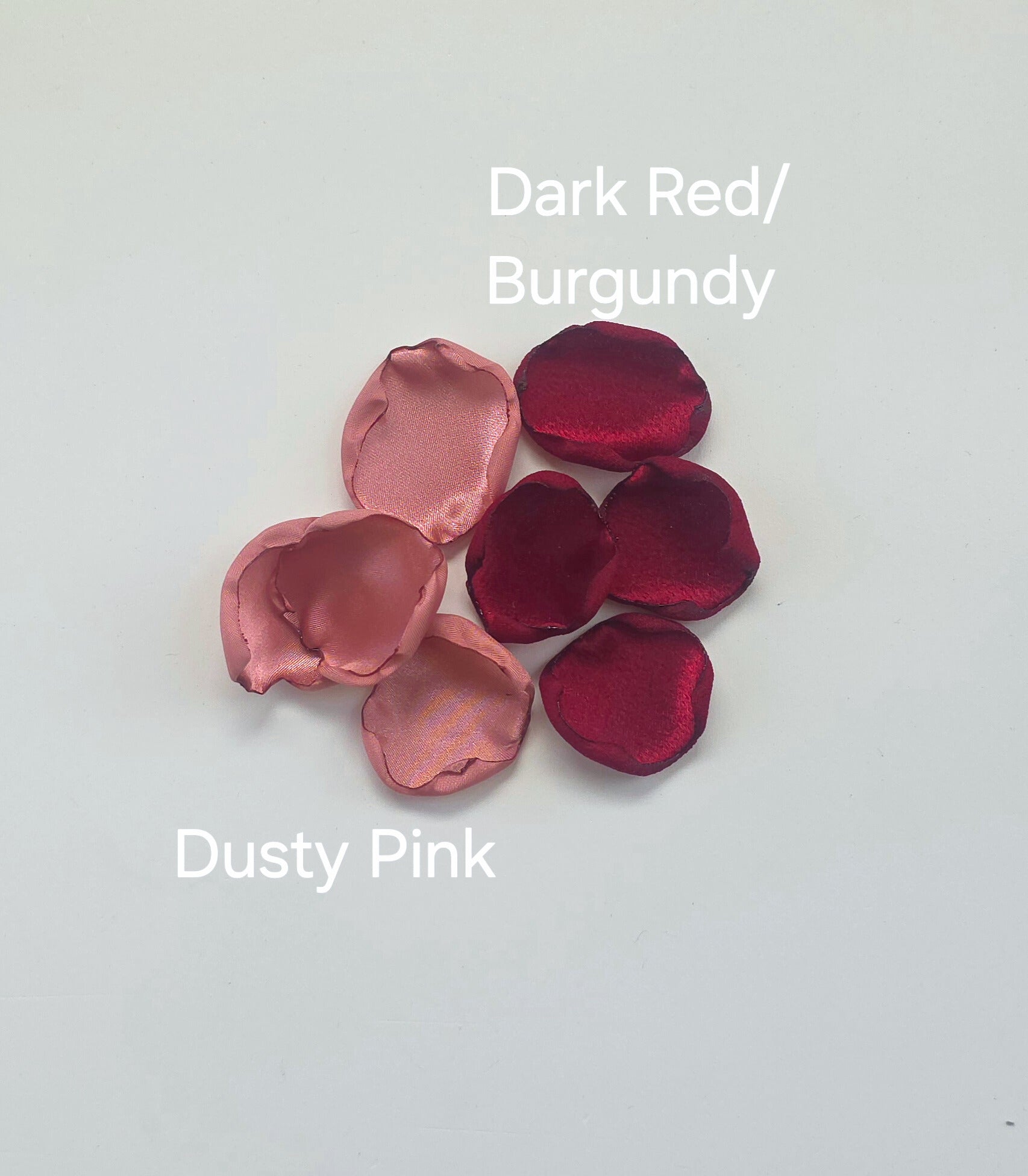 Burgundy and Dusty Pink Rose Petals, Use for flower girl toss, confetti scatter, wedding tablescapes accents, aisle decor, ceremony backdrop decor, engagement photo props, romantic dinner ideas. Future Bride Ideas