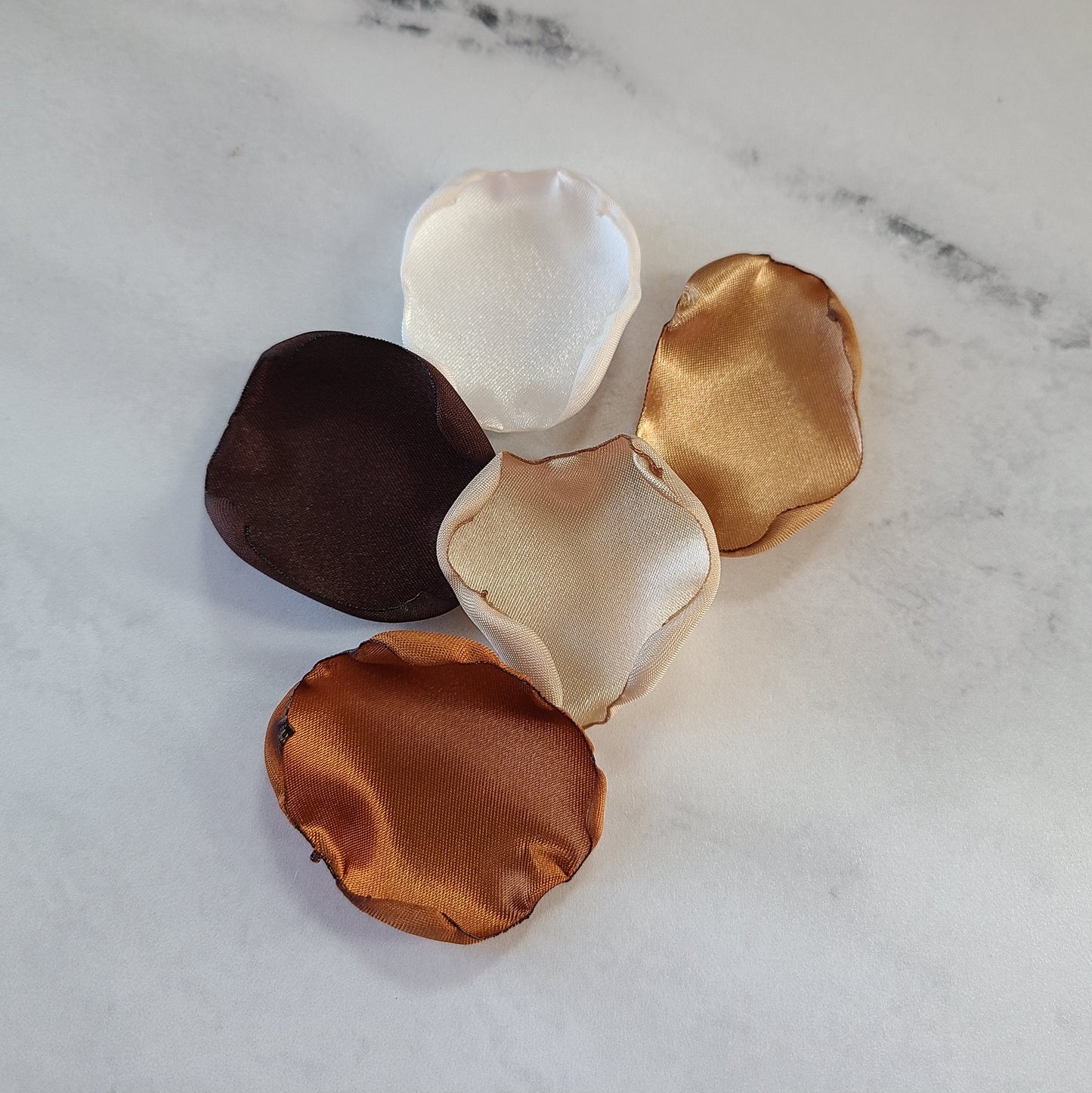 Copper, Brown, Ivory, Taupe and Beige Flower Girl Petals 