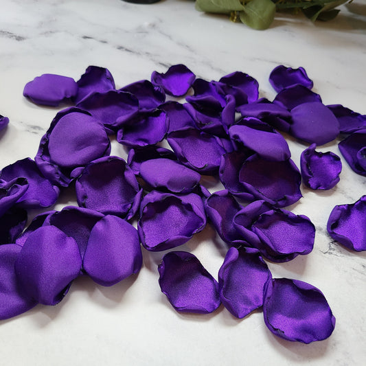 Dark Purple rose petals, table confetti, flower girl petals for tossing, bridesmaid box, gothic wedding decorations, goth bachelorette, Halloween party decor, table centerpieces