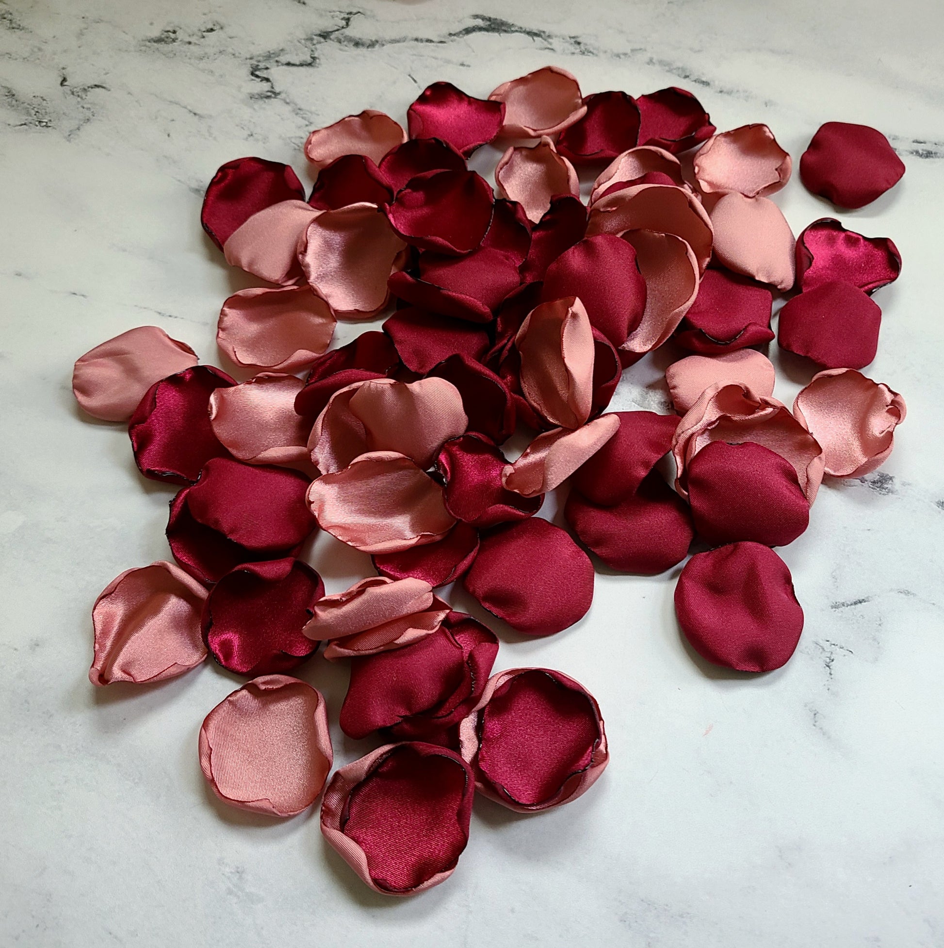 Dusty Pink & Burgundy Rose Petals for Engagement Proposals, for a Boho Wedding Ideas, flower girl baskets