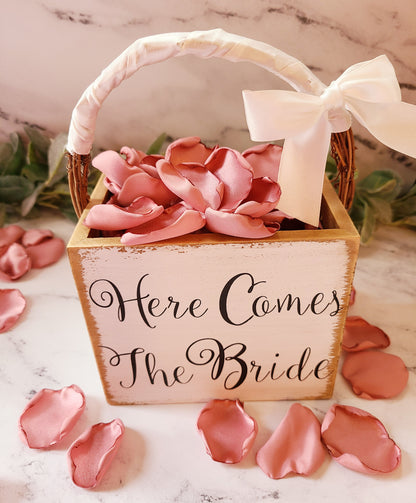 Dusty Pink Rose Petals for Wedding Decor Ideas, Flower Girl Basket, Custom Wedding Aisle Decor, Confetti Aisle Decorations