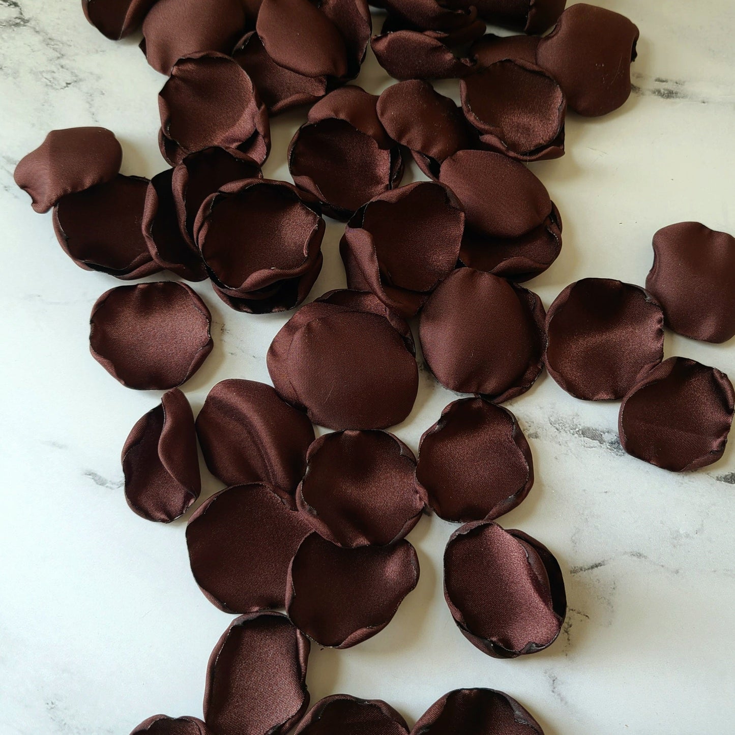 Espresso, dark brown rose petals for flower girl basket, petal patrol box, confetti scatter