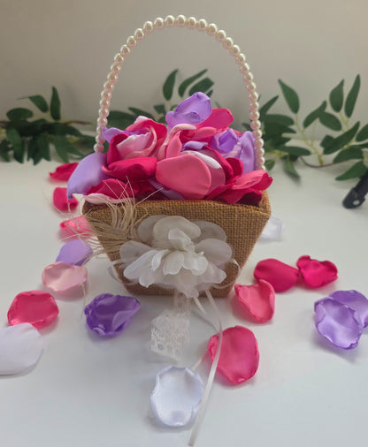 Lilac Purple, Fuchsia, Pink Rose Petals,Whimsical Wedding Color Ideas