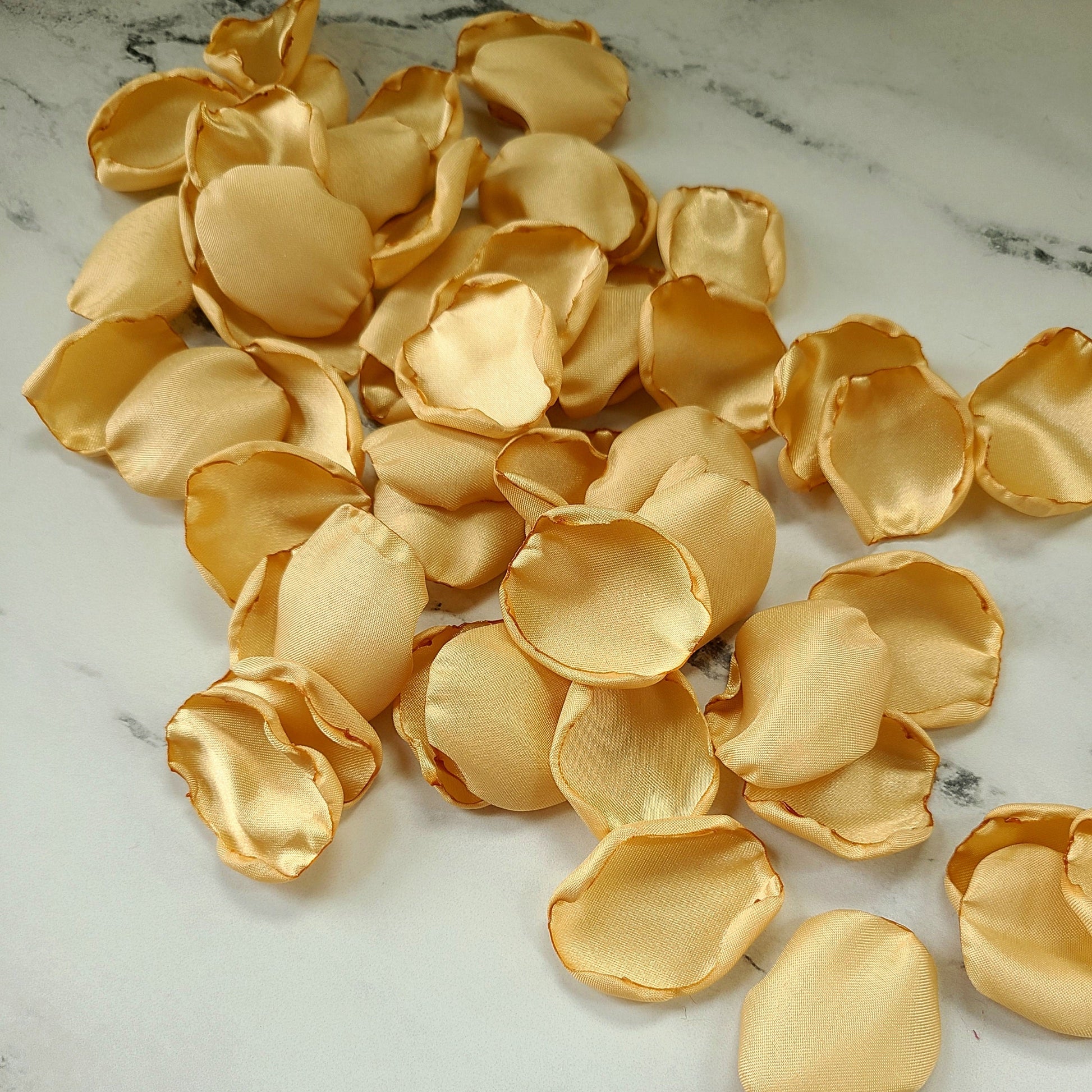 Gold Rose Petals, 50th Anniversary Decor, Table Confetti scatter, Flower Girl Petals, Wedding Aisle decor, We Still Do event ideas, Proposal Box petals, Engagement backdrop props