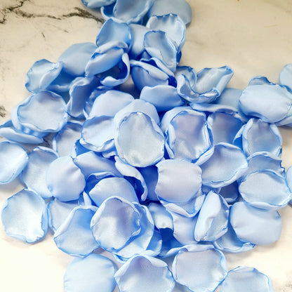 Ice Blue Rose Petals for Chinoiserie Wedding Decor Ideas, flower girl baskets, confetti, engagement backdrop props, whimsical bridal shower decorations