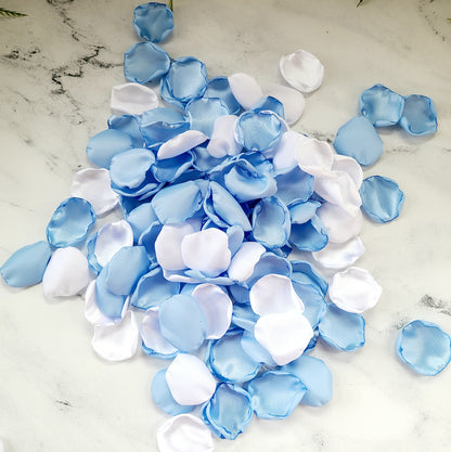 Light Blue Rose Petals for table confetti, flower girl baskets, Chinoiserie wedding decor