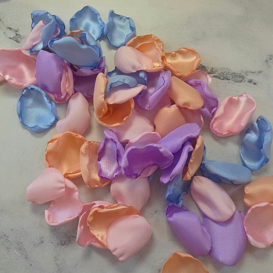 Lavender, Sky Blue, Peach Pink Rose Petals, Flower Girl Petals, Confetti, future Bride wedding ideas, wedding aisle decor, confetti scatter, tablescapes accents, flower girl tossing