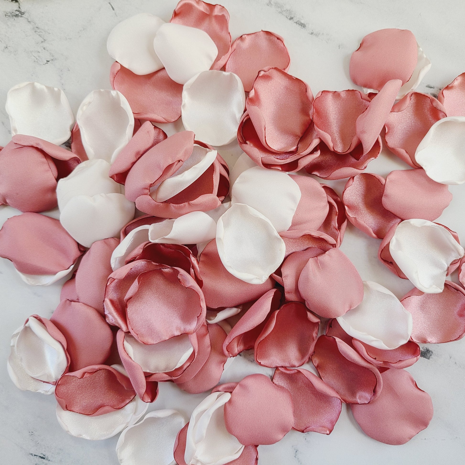 Ivory, Mauve Rose Petals for engagement props, table confetti, Boho wedding aisle decorations