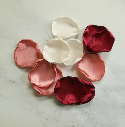 Ivory, Dusty Rose, Blush, Burgundy Rose Petals for table confetti, western wedding table decorations, aisle decor, 