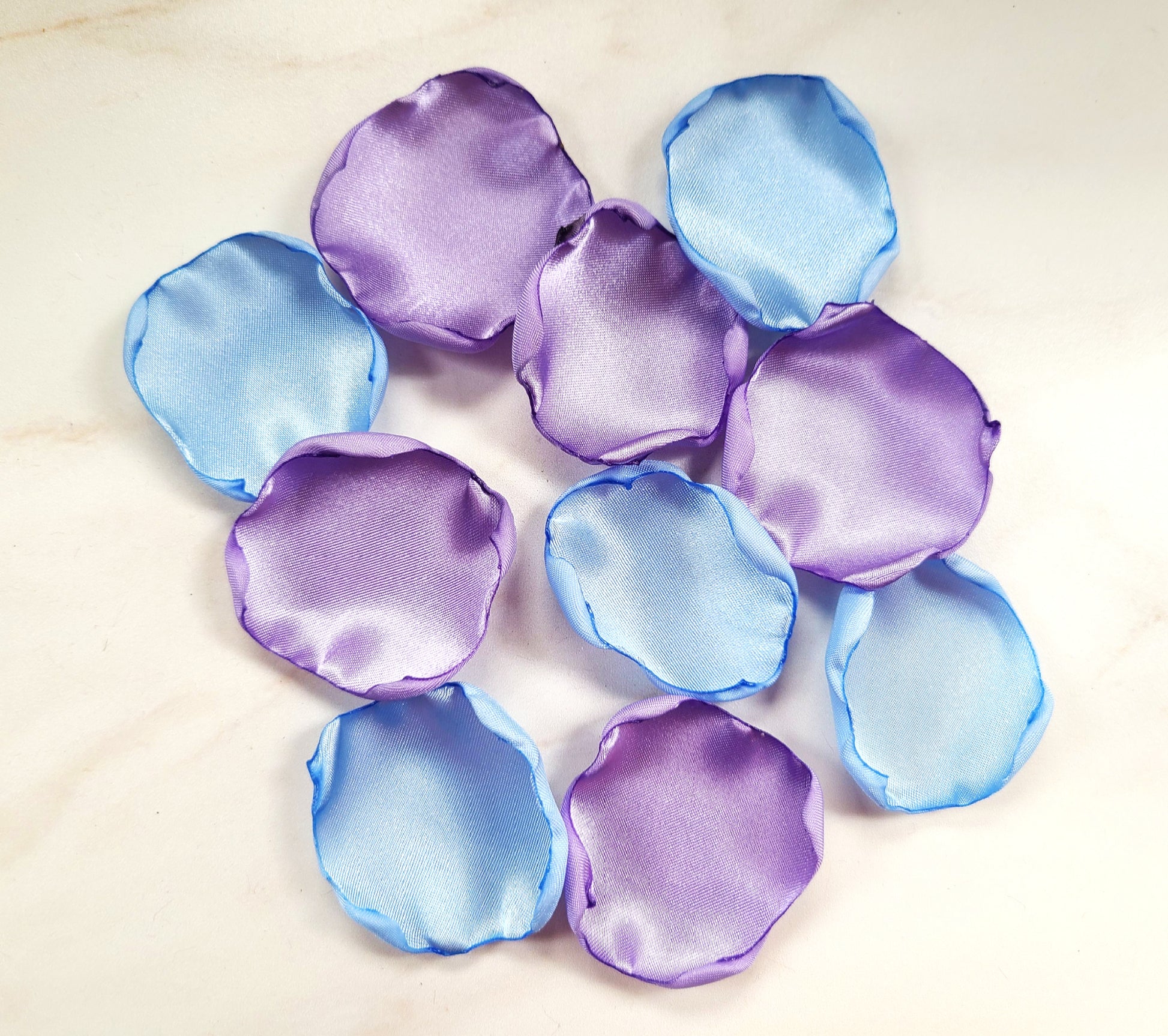 Lavender Purple, Ice Blue, Ivory Rose Petals, Flower Girl Petals, Confetti scatter, petal patrol gift box ideas, wedding aisle decor, reception tablescapes decor, 
