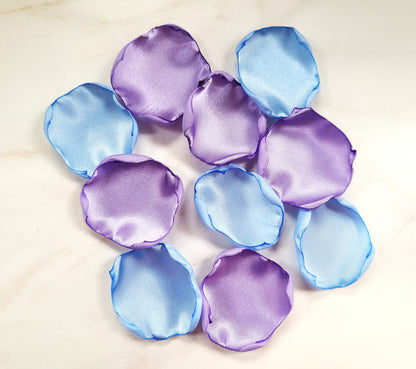 Lavender Purple, Ice Blue, Ivory Rose Petals, Flower Girl Petals, Confetti scatter, petal patrol gift box ideas, wedding aisle decor, reception tablescapes decor, 