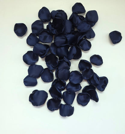 Navy Blue Rose Petals, Wedding Aisle Decor, Confetti