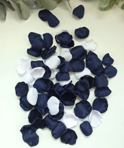 Navy Blue Rose Petals, Wedding Aisle Decor, Confetti