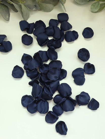 Navy Blue Rose Petals, Wedding Aisle Decor, Confetti