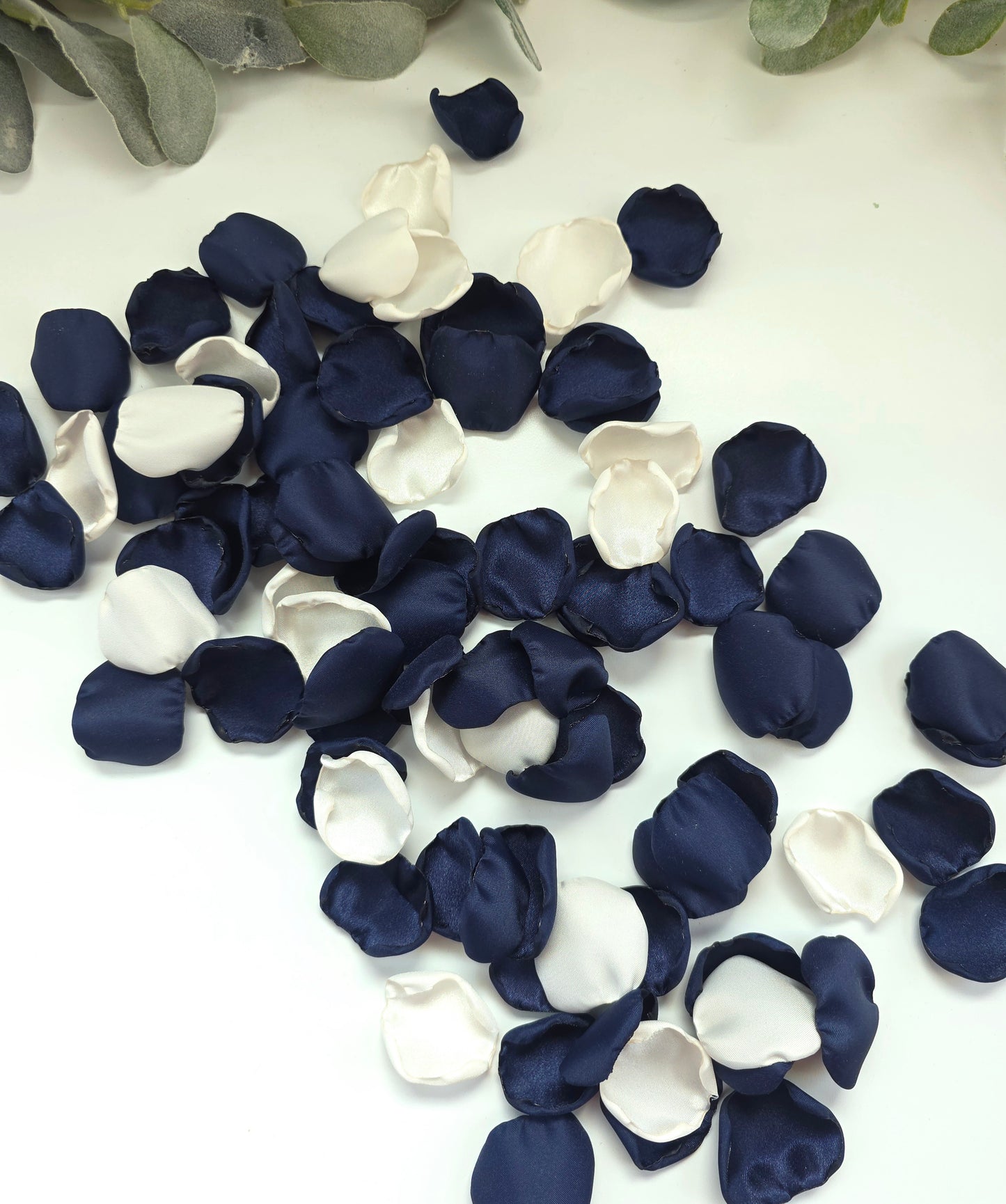 Navy Blue Rose Petals, Wedding Aisle Decor, Confetti