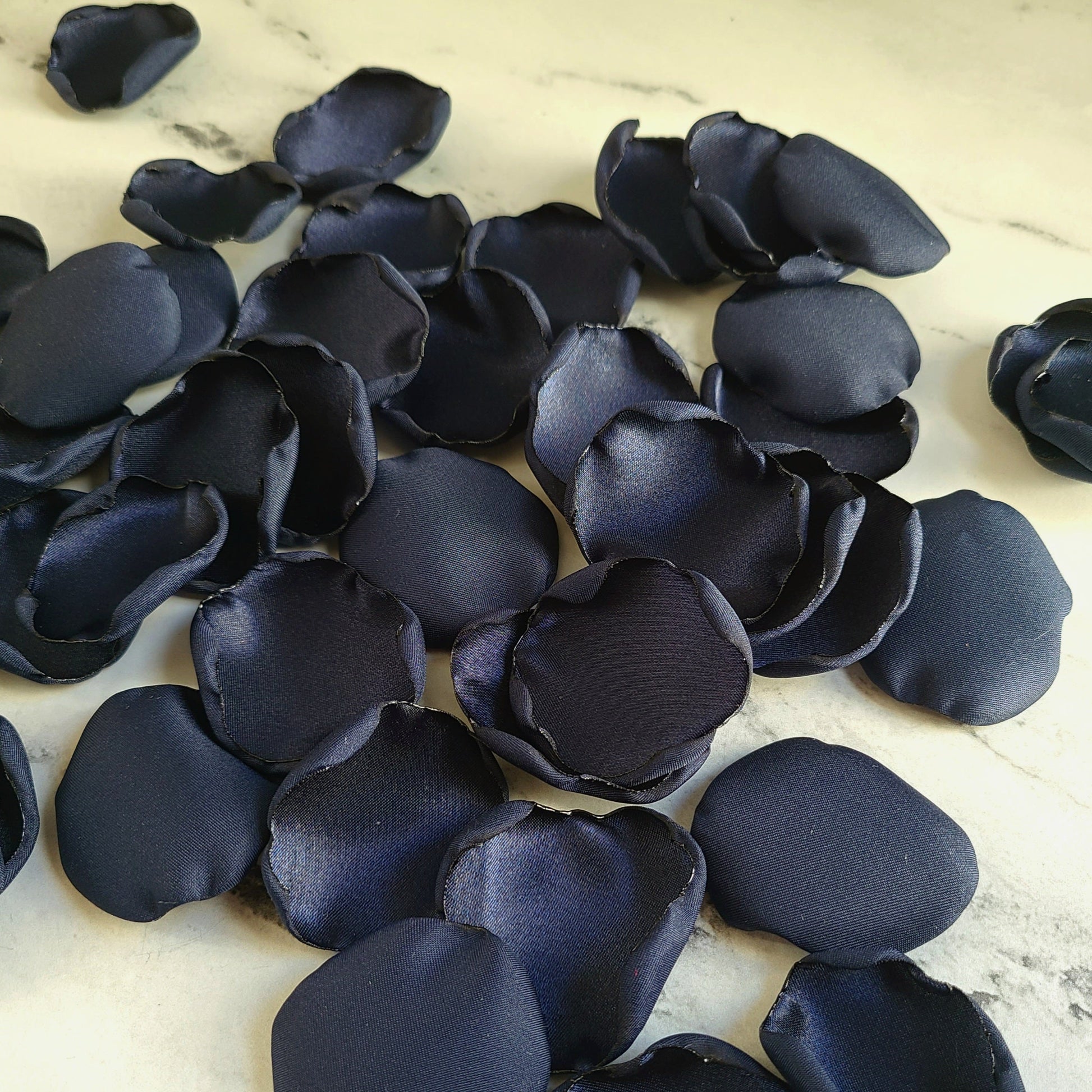 Navy Blue & Gold rose petals for fall wedding aisle decor, flower girl petals for tossing, petal patrol box, Celestial table decorations confetti, Proposal box, engagement backdrop props, Future Mrs