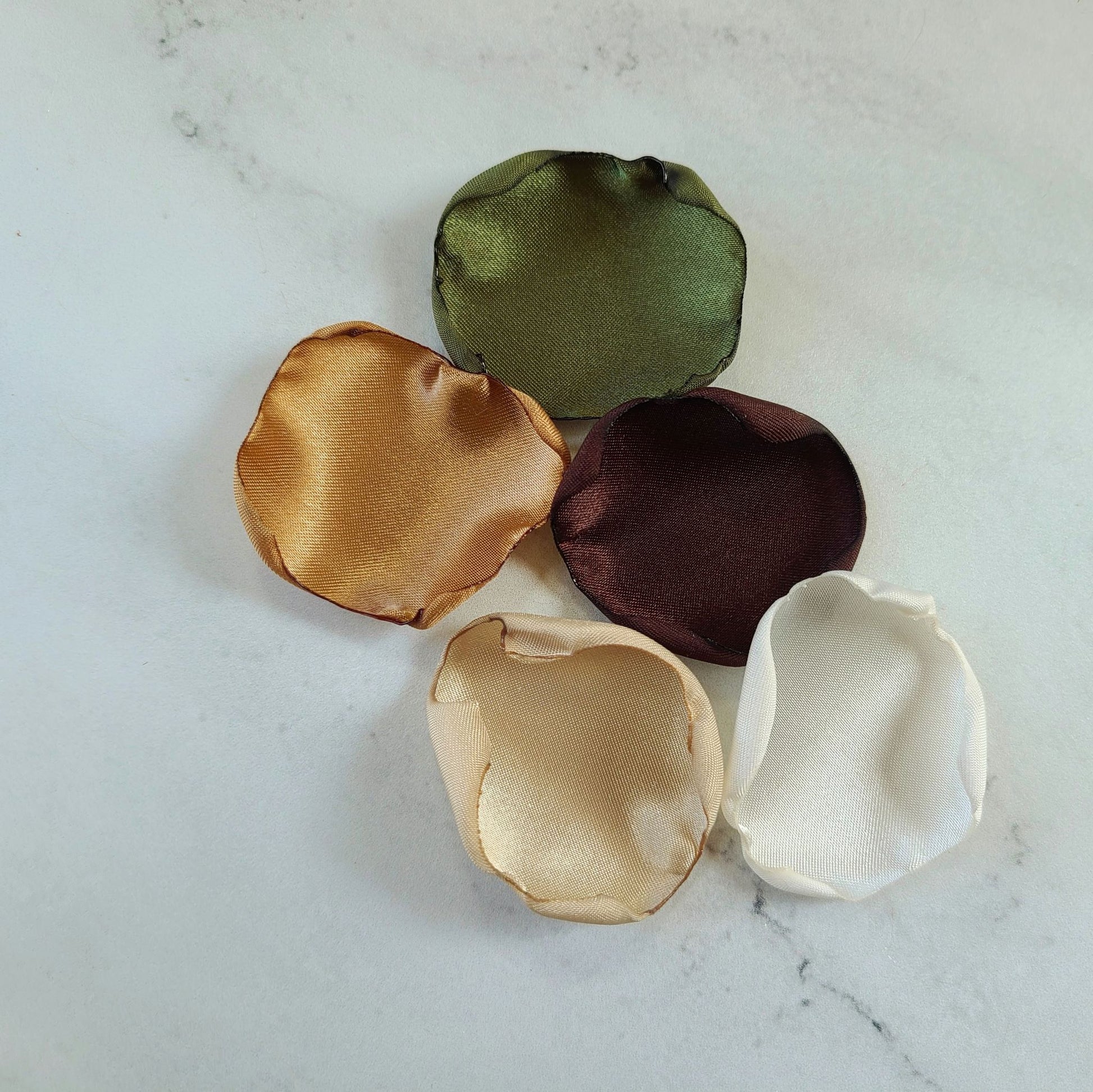 Olive Green, Espresso Brown, Ivory, Beige Rose Petals for Fall Wedding Decor, confetti scatter, aisle decorations, boho wedding ideas, western tablescape decorations