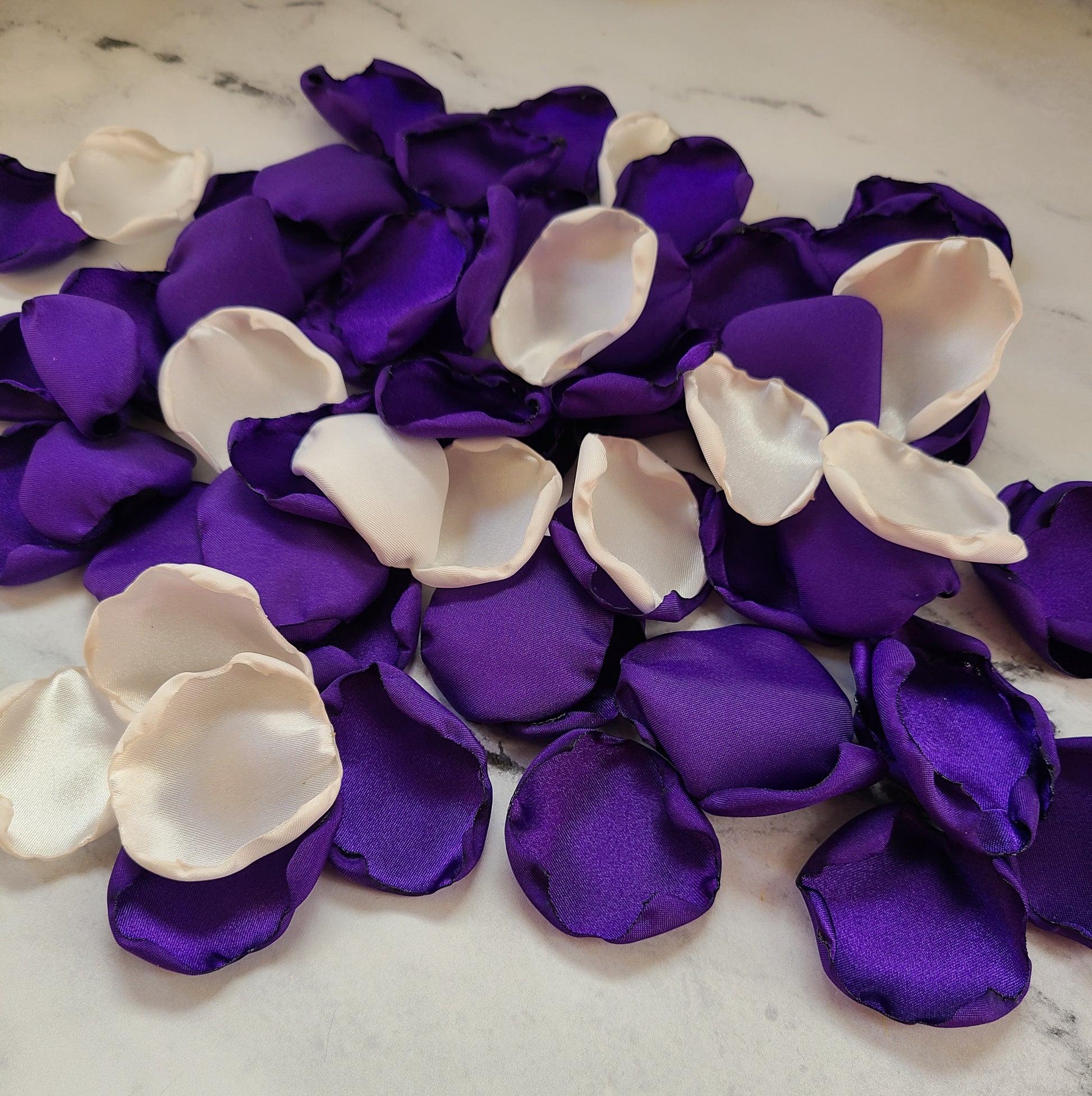 Dark Purple rose petals, table confetti, flower girl petals for tossing, bridesmaid box, gothic wedding decorations, goth bachelorette, Halloween party decor, table centerpieces