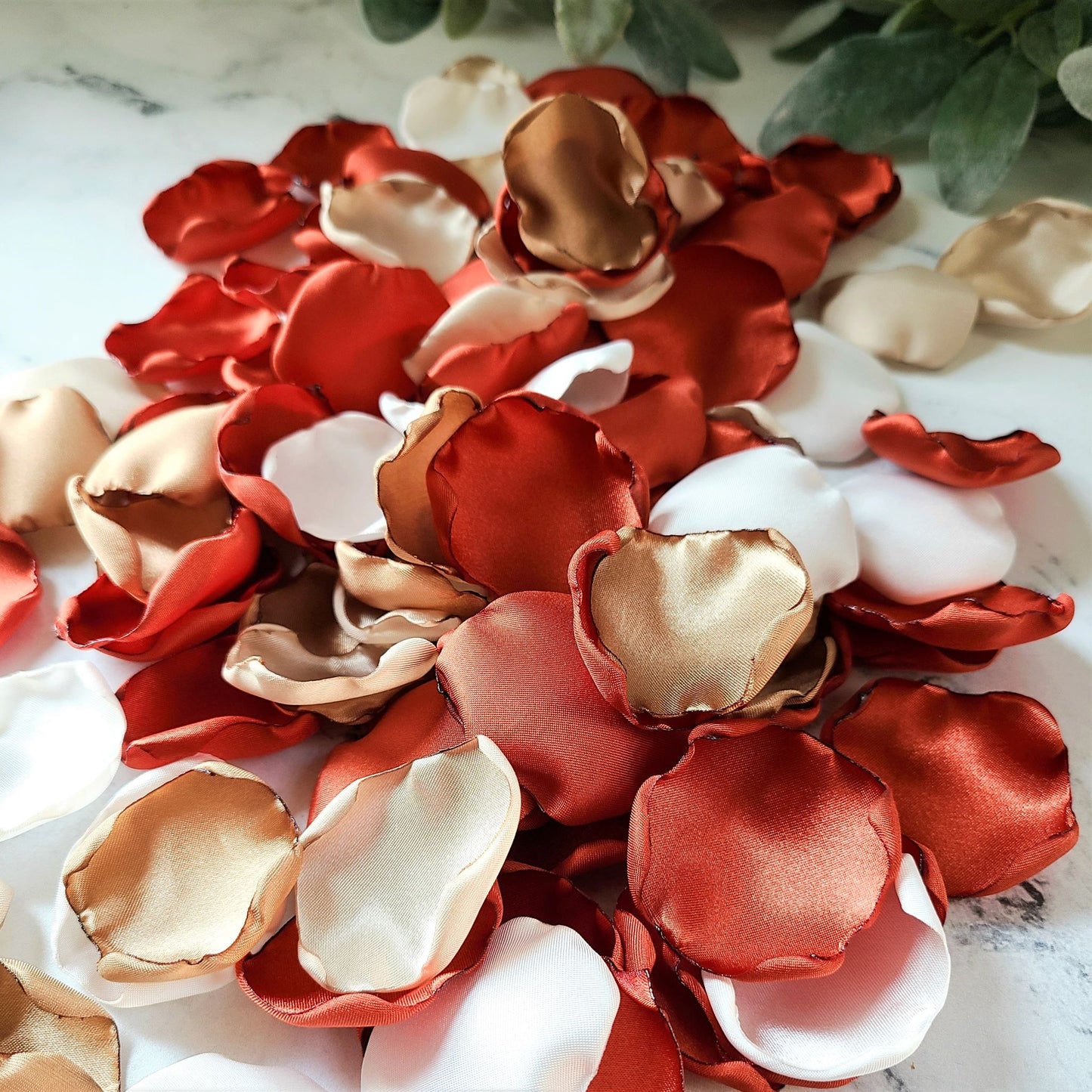 Rust Rose Petals for Western Boho Wedding Decor. Will you be my bridesmaids box petals