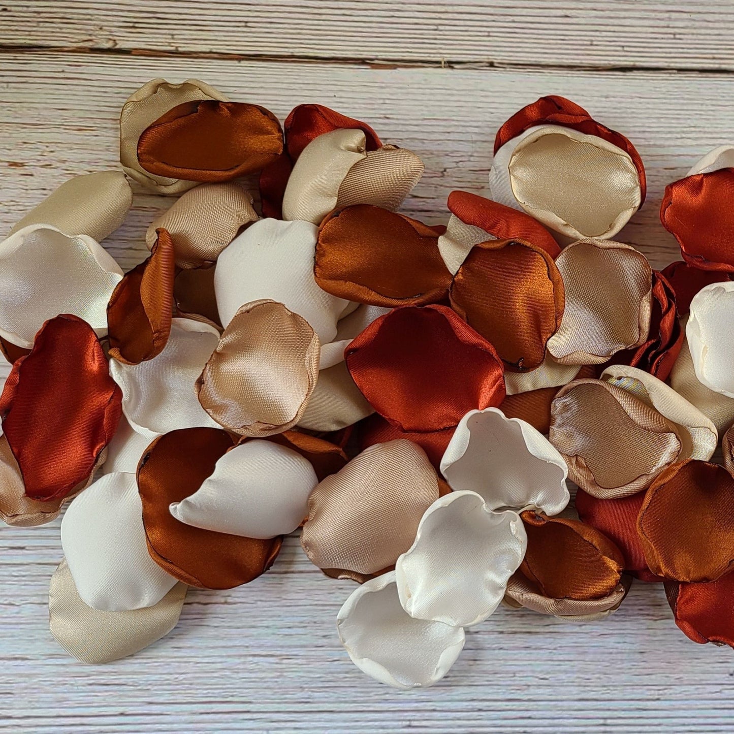 Rust Terracotta Rose Petals for boho Wedding decor, burnt orange wedding ideas, flower girl petals, engagement photo props, table confetti