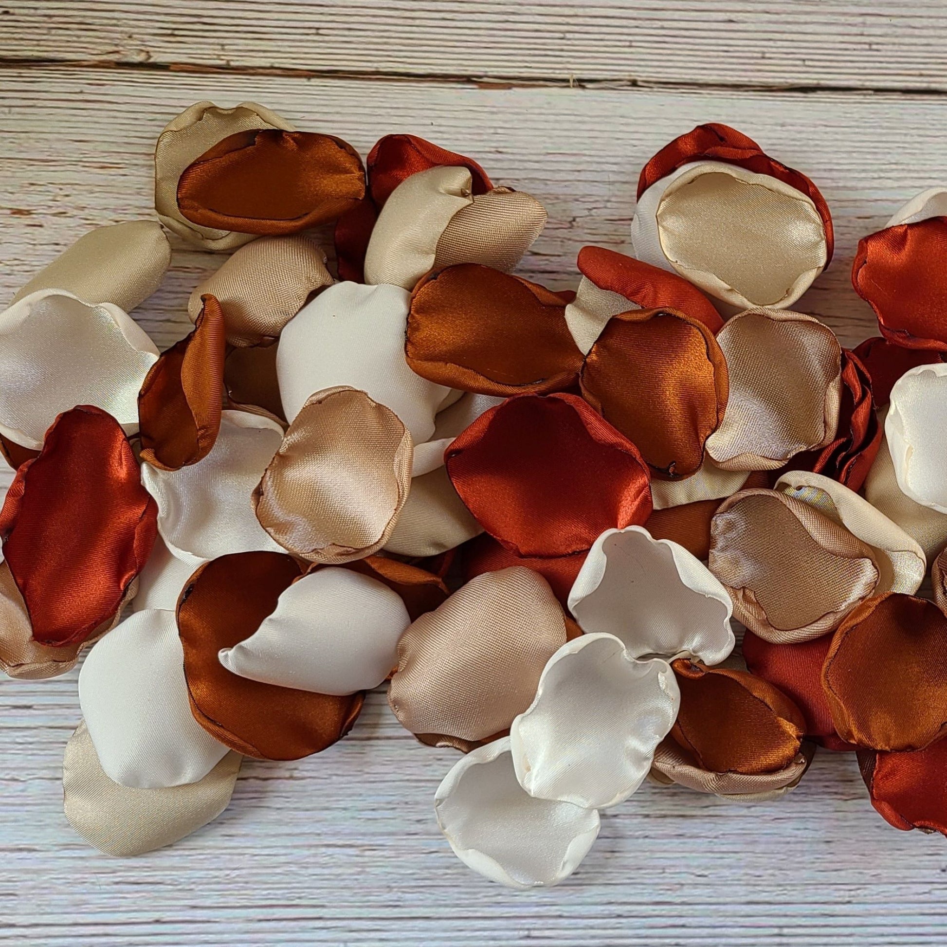Rust Terracotta Rose Petals for boho Wedding decor, burnt orange wedding ideas, flower girl petals, engagement photo props, table confetti