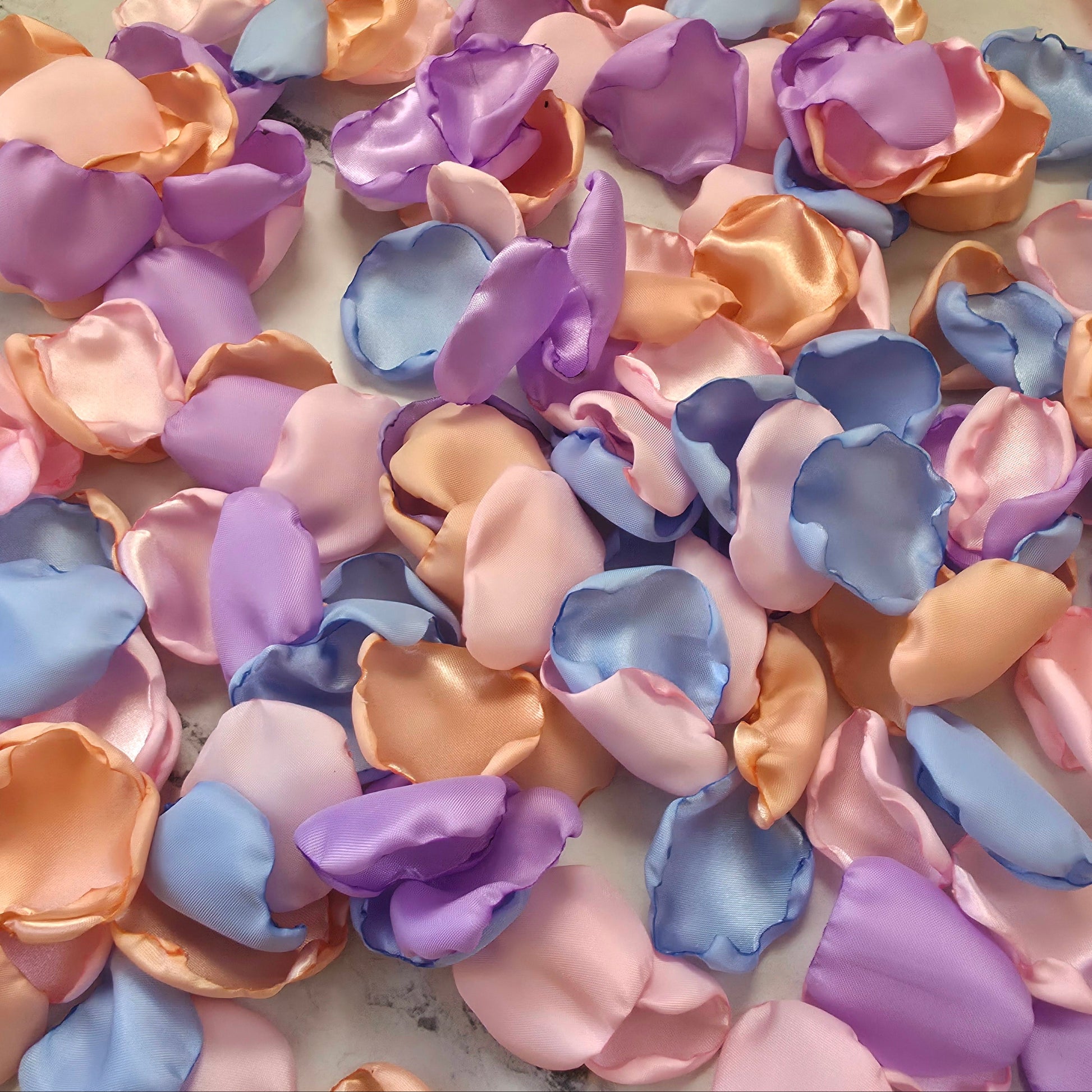  Lavender, Sky Blue, Peach Pink Rose Petals, Flower Girl Petals, Confetti, future Bride wedding ideas, wedding aisle decor, confetti scatter, tablescapes accents, flower girl tossing, Whimsical color scheme