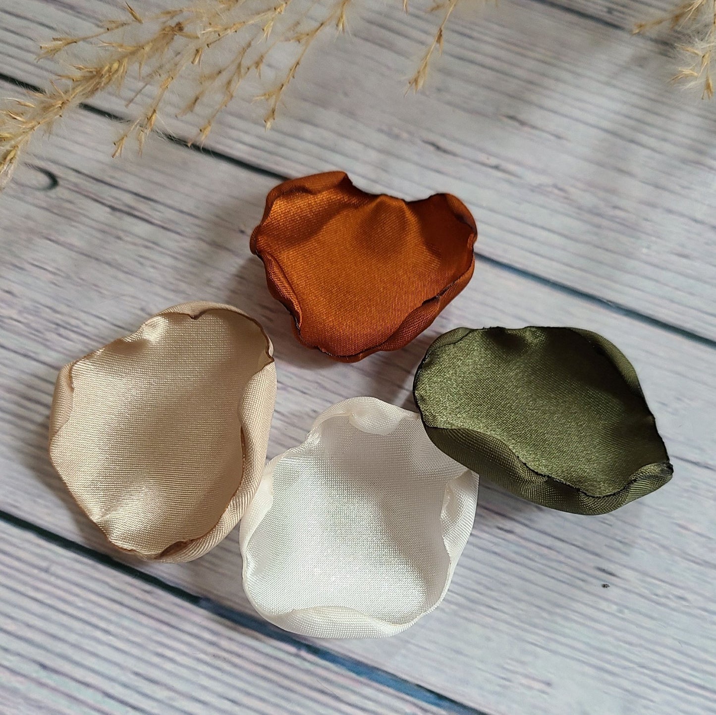 Olive Green, Terracotta Rose Petals for Wedding Decor, Boho Chic Flower Petals for Flower Girl Basket