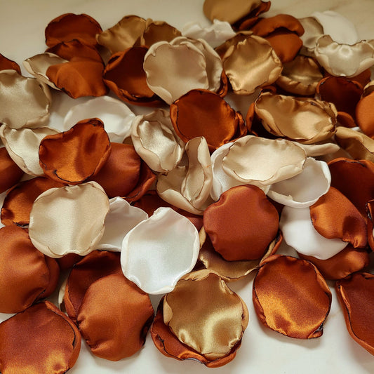 Terracotta Wedding Decor Rose Petals Beige Ivory Taupe Terracotta