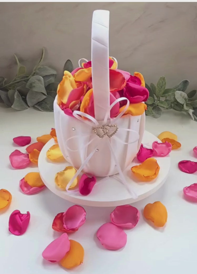 Load video: Espresso Brown, Tan, Ivory and Beige rose petals for flower girl toss, aisle decor, future bride ideas, boho, rustic wedding decor inspo