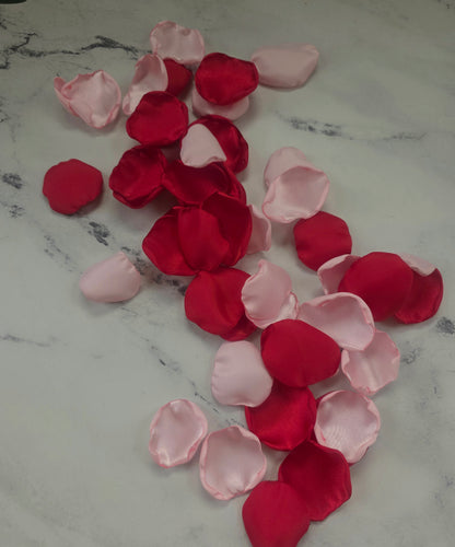 Red, and Pink rose petals for flower girl tossing, wedding aisle decor, confetti scatter, memory table accents, reception tablescapes decoration ideas, backdrop photo props, proposal ideas, valentine date night, wedding decor inspo