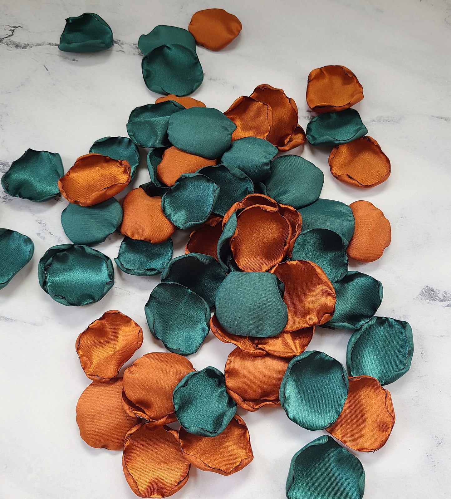 Emerald,Beige, Gold & Terracotta Wedding Decor Rose Petals, Fall Flower Girl Petals